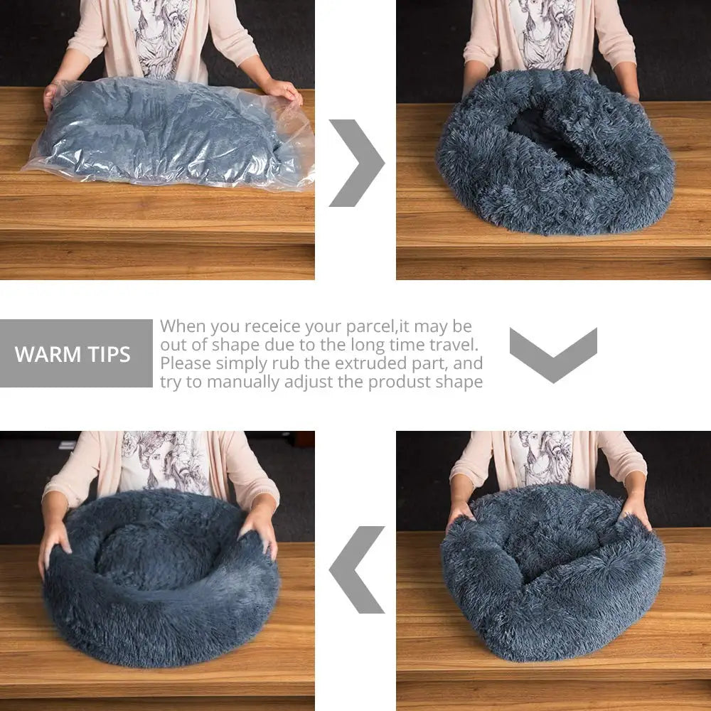 Plush Round Pet Bed