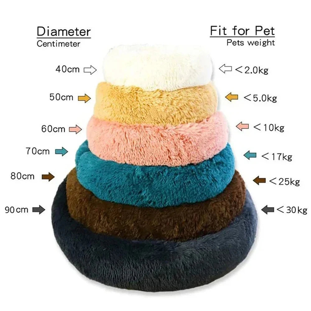 Plush Round Pet Bed