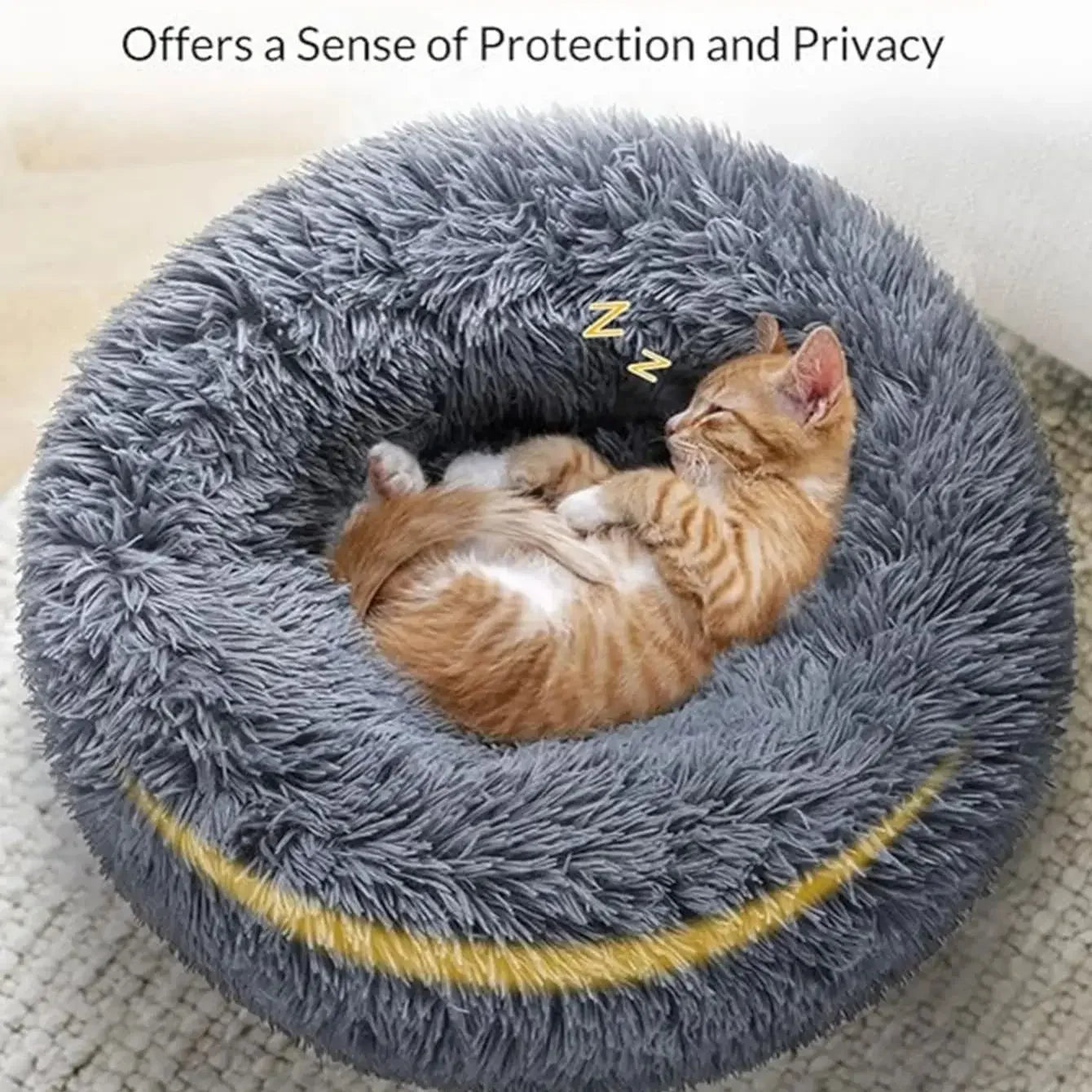 Plush Round Pet Bed